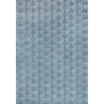 Porter Geometric Art Deco Fan Pattern High-low Area Rug